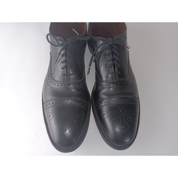 Allen Edmonds Strand Cap Toe Oxford Sze 14 Black Brogue Dress Shoes Made in USA main image 8